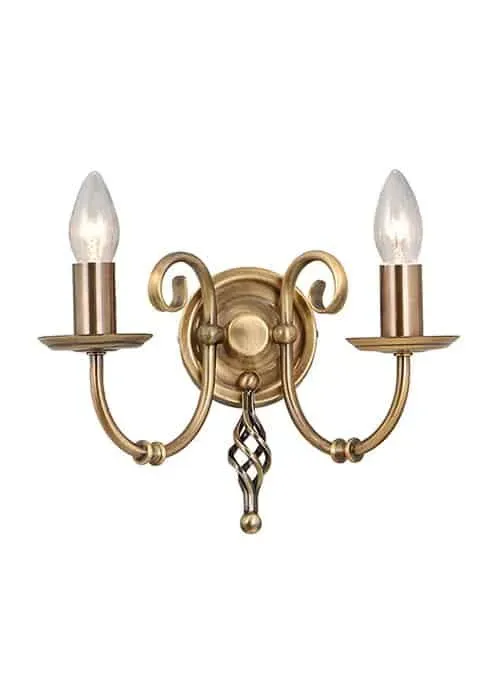 Dostępne od ręki Kinkiet metalowy mosiężny 2-punktowy ART2 AGD BRASS z serii ARTISAN - Elstead Lighting