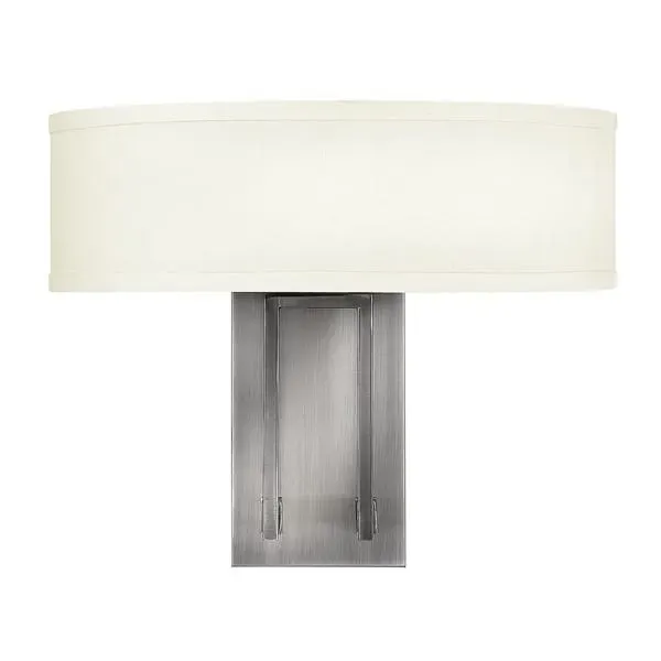 Kinkiet metalowy srebrny z abażurem ecru HK/HAMPTON2 z serii HAMPTON - Elstead Lighting Rabat
