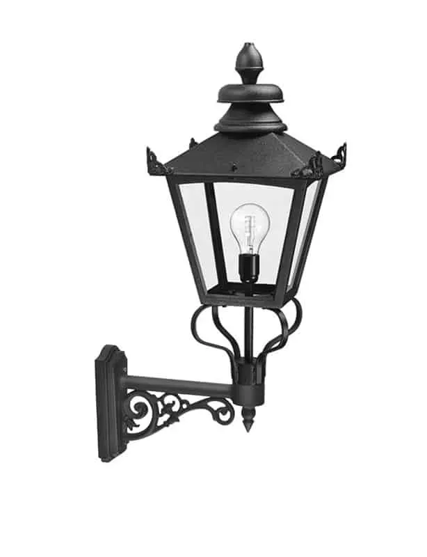 Nowość Kinkiet zewnętrzny czarny metalowy ze szkłem GB1 z serii GRAMPIAN - Elstead Lighting