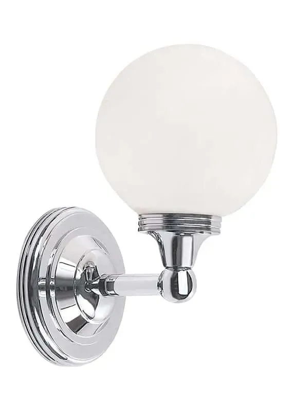 Ograniczona ilość Kinkiet łazienkowy chromowany ze szklaną kulą AUSTEN4 PC z serii AUSTEN BATH - Elstead Lighting