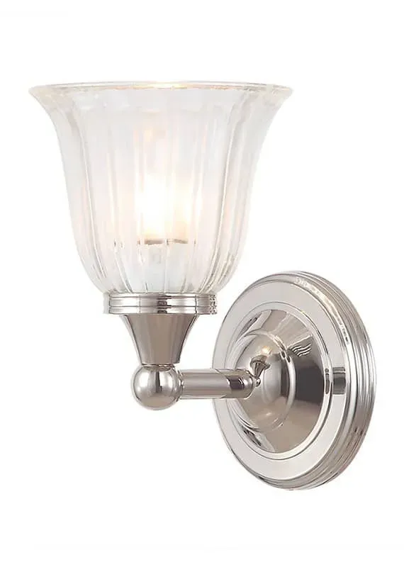 Cena promocyjna Kinkiet łazienkowy srebrny szklany IP44 AUSTEN1 PN z serii AUSTEN - Elstead Lighting