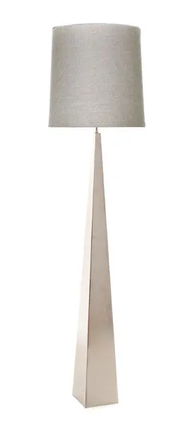 Lampa podłogowa metalowa złota z abażurem ASCENT FL PN z serii ASCENT - Elstead Lighting Hit cenowy