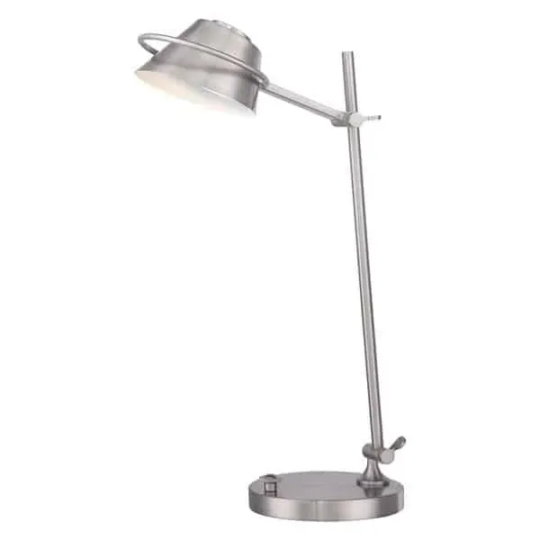 Lampa stołowa metalowa srebrna regulowana QZ/SPENCER/TL BN z serii SPENCER - Elstead Lighting Hit sprzedaży