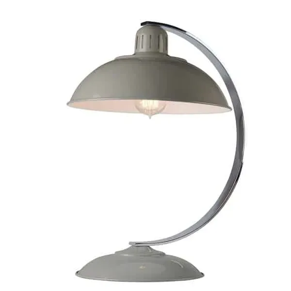 Lampa stołowa metalowa szaro-srebrna 46cm z serii FRANKLIN - Elstead Lighting Ekspresowa dostawa