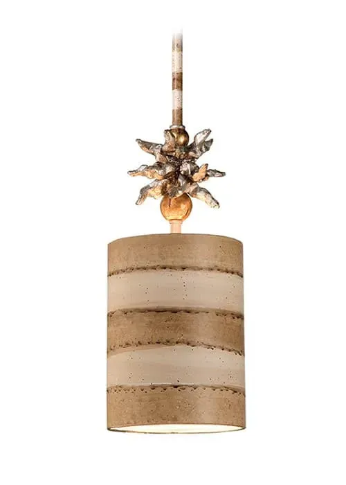 Hit sprzedaży Lampa wisząca beżowa metalowa z mosiężnym detalem FB/ANEMONE/TL z serii ANEMONE - Elstead Lighting