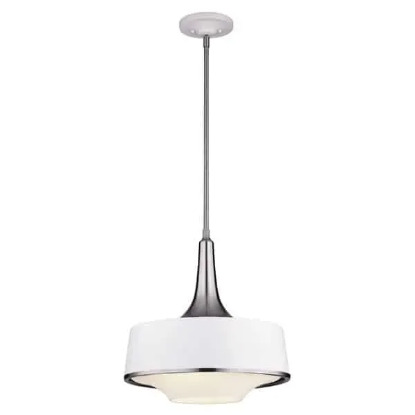 Ograniczona ilość Lampa wisząca biało-srebrna metalowa 4-punktowa FE/HOLLOWAY/4P W z serii HOLLOWAY - Elstead Lighting