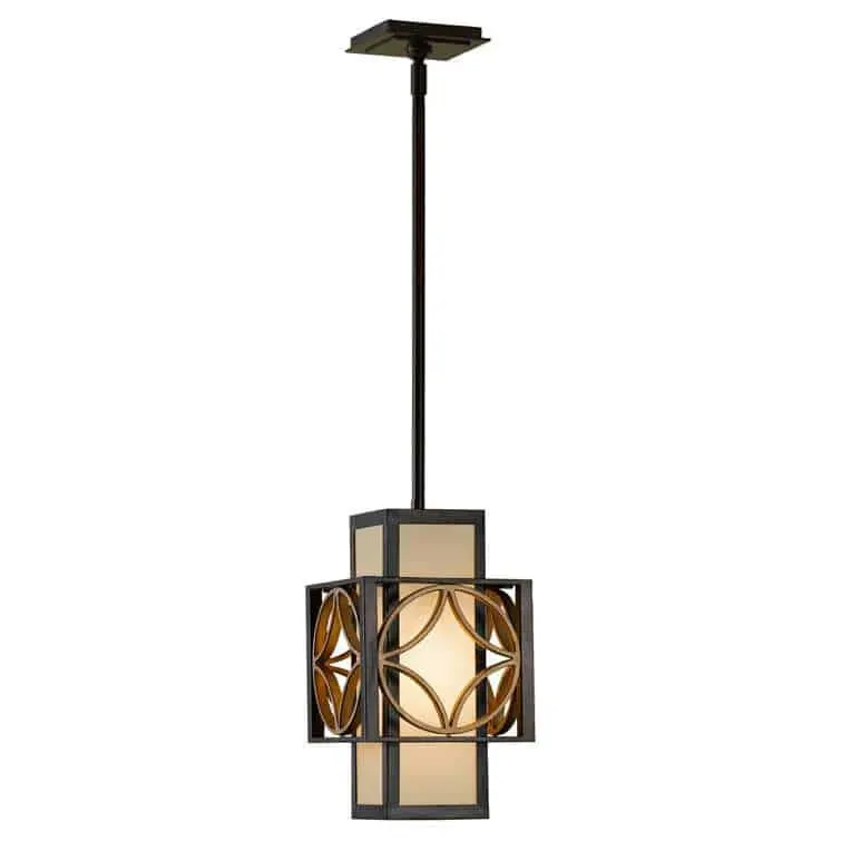 Bezpieczna płatność Lampa wisząca brązowa metalowa z tkaniną FE/REMY/P/C z serii REMY - Elstead Lighting