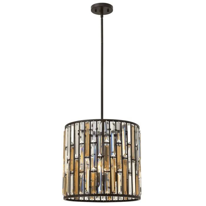 Lampa wisząca brązowa szklana 3-punktowa HK/GEMMA/P/B VBZ z serii GEMMA - Elstead Lighting Najlepsza cena