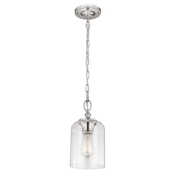 Lampa wisząca chromowana szklana 1-punktowa FE/HOUNSLOW/P PN z serii HOUNSLOW - Elstead Lighting Wybór klientów