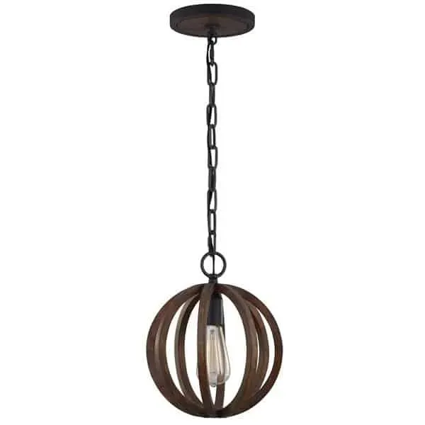Oferta limitowana Lampa wisząca drewniana kulista FE/ALLIER/P WW z serii ALLIER - Elstead Lighting