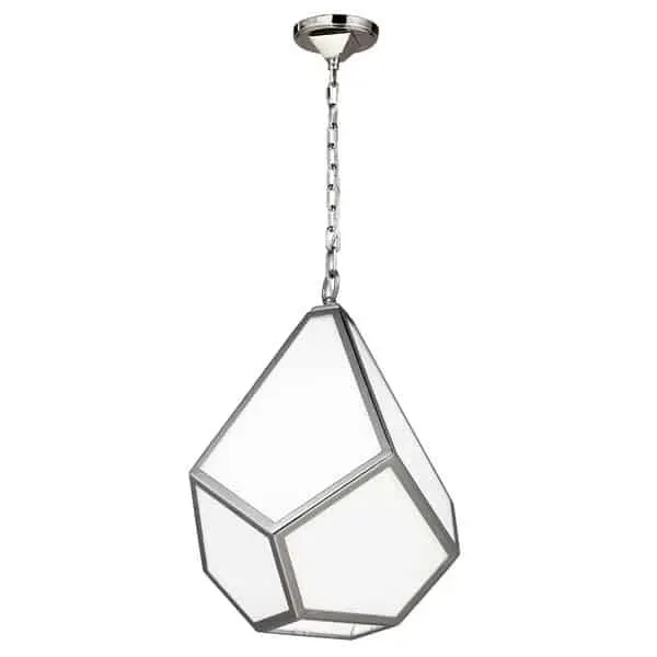 Zniżka Lampa wisząca geometryczna srebrna szklana FE/DIAMOND/P/M z serii DIAMOND - Elstead Lighting