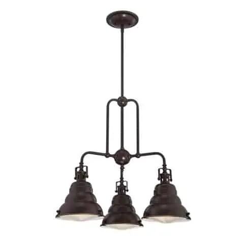 Kup teraz Lampa wisząca industrialna metalowa brązowa 3-punktowa QZ/EASTVALE3 z serii EAST VALE - Elstead Lighting