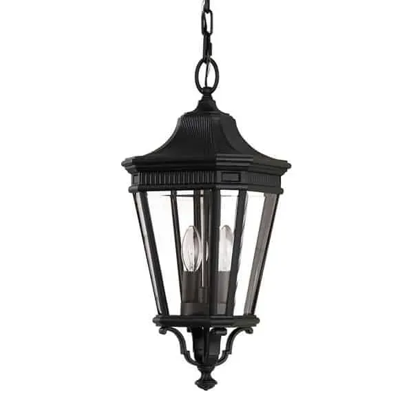 Lampa wisząca klasyczna czarna metalowa 2-punktowa FE/COTSLN8/M BK z serii COTSWOLD LANE - Elstead Lighting Nie przegap