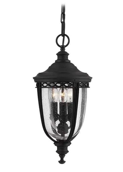 Lampa wisząca klasyczna czarna metalowa 3-punktowa FE/EB8/M BLK z serii ENGLISH BRIDLE - Elstead Lighting Zamów teraz