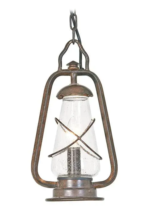 Lampa wisząca metalowa brązowa ze szklanym kloszem MINERS CHN z serii MINERS - Elstead Lighting Rabat
