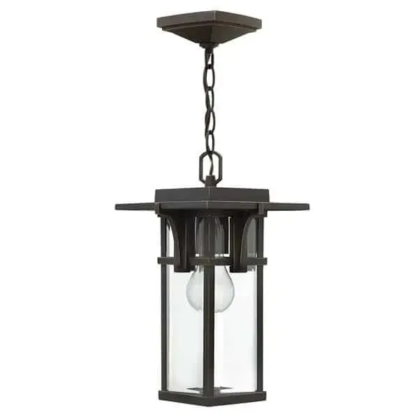 Zniżka Lampa wisząca metalowa brązowa ze szkłem HK/MANHATTAN8/S z serii MANHATTAN - Elstead Lighting