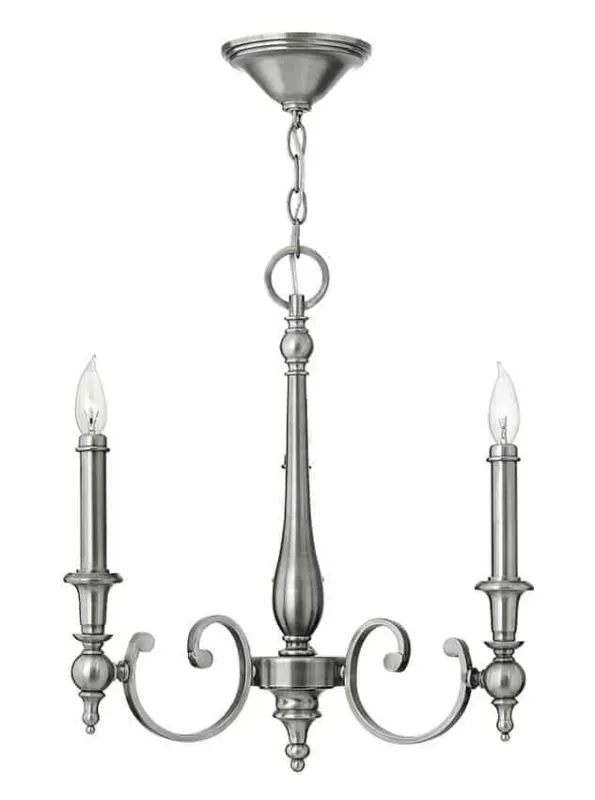 Ostatnie sztuki Lampa wisząca metalowa srebrna 3-punktowa HK/YORKTOWN3 z serii YORKTOWN - Elstead Lighting