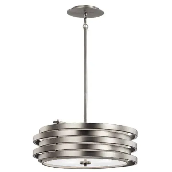 Zniżka Lampa wisząca metalowa srebrna 3-punktowa KL/ROSWELL/P/B z serii ROSWELL - Elstead Lighting
