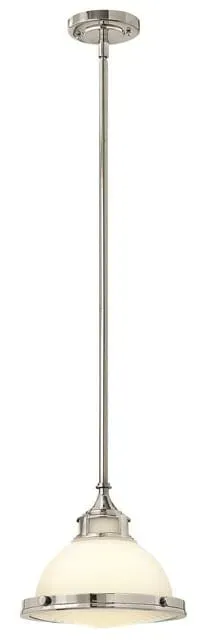Oferta Lampa wisząca metalowa srebrna z kloszem ecru HK/AMELIA/P/S CM z serii AMELIA - Elstead Lighting