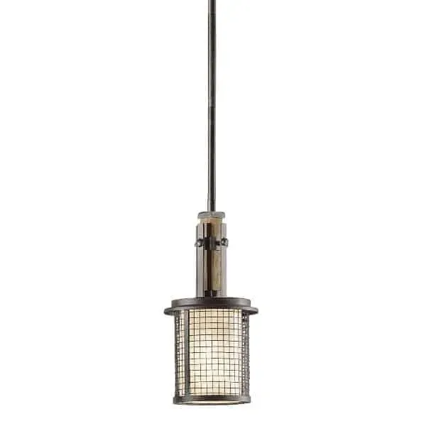 Lampa wisząca metalowa szara z kamieniem KL/AHRENDALE/MP z serii AHRENDALE - Elstead Lighting Zamów dziś