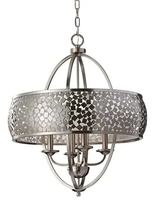 Wybór klientów Lampa wisząca srebrna metalowa 4-punktowa FE/ZARA4-L z serii ZARA - Elstead Lighting