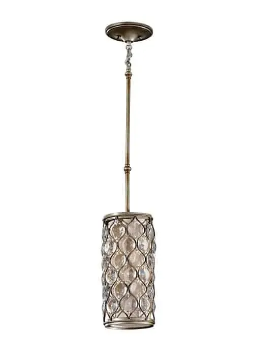 Lampa wisząca srebrna metalowa z kryształami FE/LUCIA/P/D z serii LUCIA - Elstead Lighting Popularny