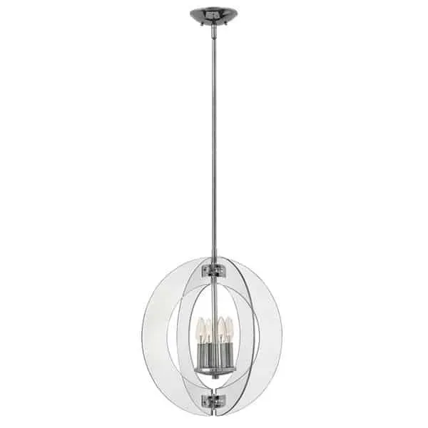Dostępne od ręki Lampa wisząca szklana chromowana 4-punktowa HK/SOLSTICE/P z serii SOLSTICE - Elstead Lighting