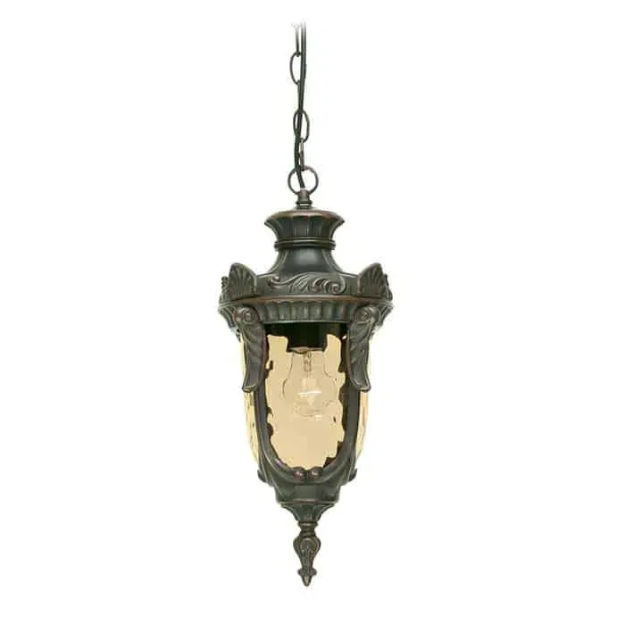 Bezpieczne zakupy Lampa wisząca zewnętrzna brązowa metalowa PH8/M OB z serii PHILADELPHIA - Elstead Lighting