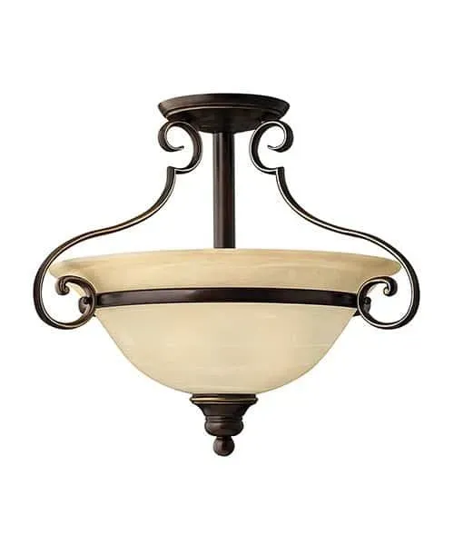 Wybór klientów Plafon klasyczny brązowy szklany 2-punktowy HK/CELLO/SF z serii CELLO - Elstead Lighting