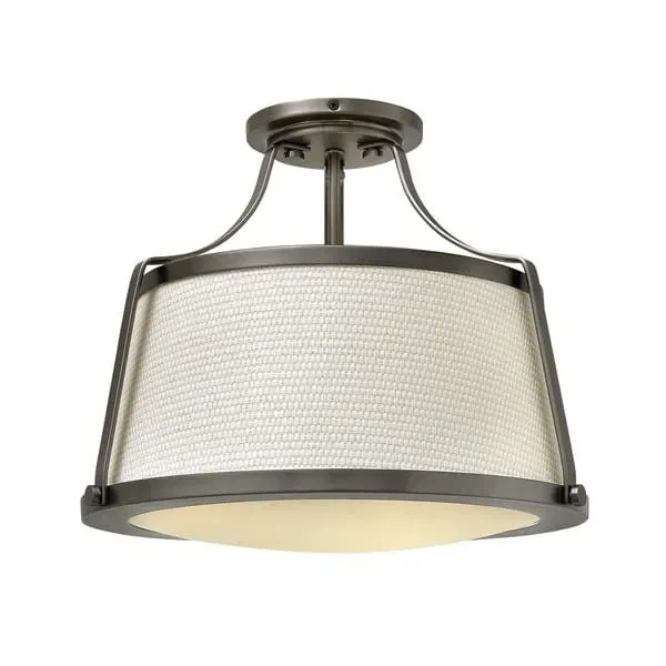 Bezpieczna płatność Plafon klasyczny tkaninowy ecru 3-punktowy HK/CHARLOT/SF AN z serii CHARLOTTE - Elstead Lighting