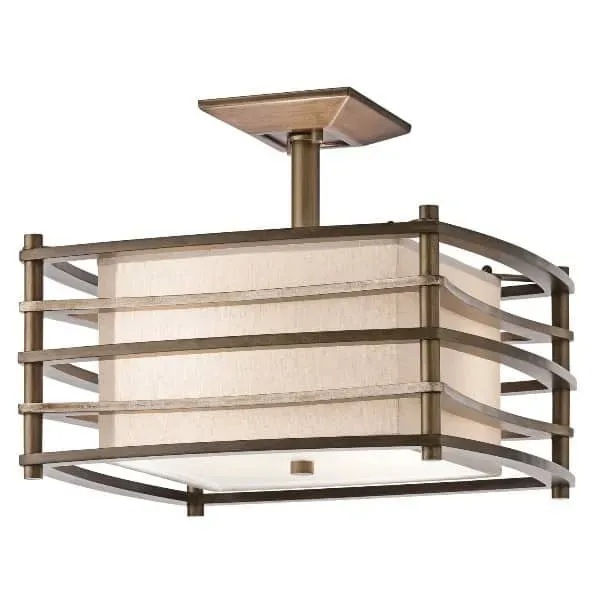 Bezpieczne zakupy Plafon loftowy brązowy z tkaniną 2-punktowy KL/MOXIE/SF z serii MOXIE - Elstead Lighting