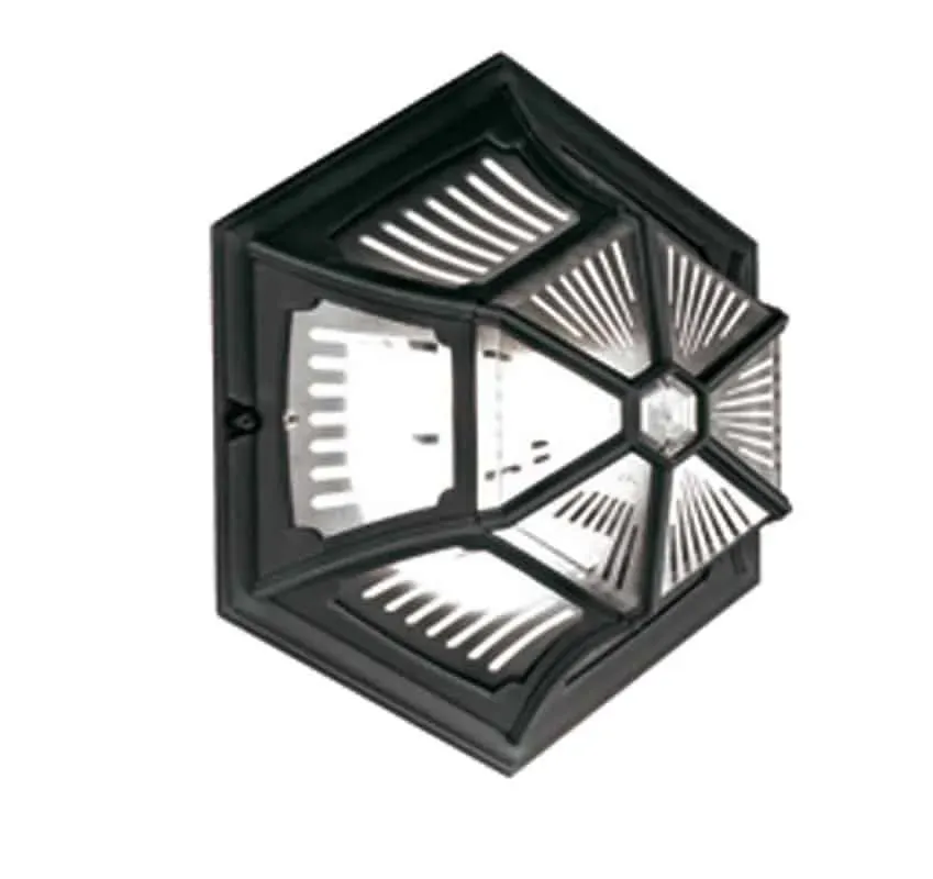 Ograniczona ilość Plafon zewnętrzny czarny metalowy szklany PR12 z serii PARISH - Elstead Lighting