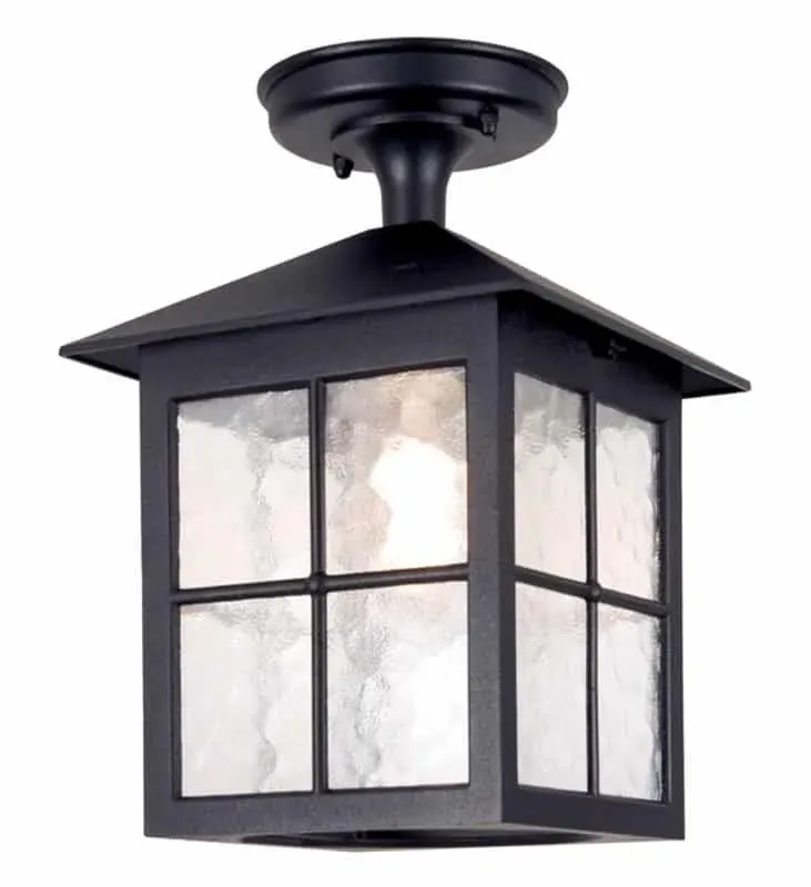 Zniżka Plafon zewnętrzny czarny metalowy ze szkłem BL18A z serii WINCHESTER - Elstead Lighting