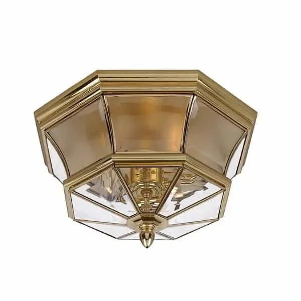 Bezpieczna płatność Plafon złoty szklany 3-punktowy QZ/NEWBURY/F z serii NEWBURY - Elstead Lighting