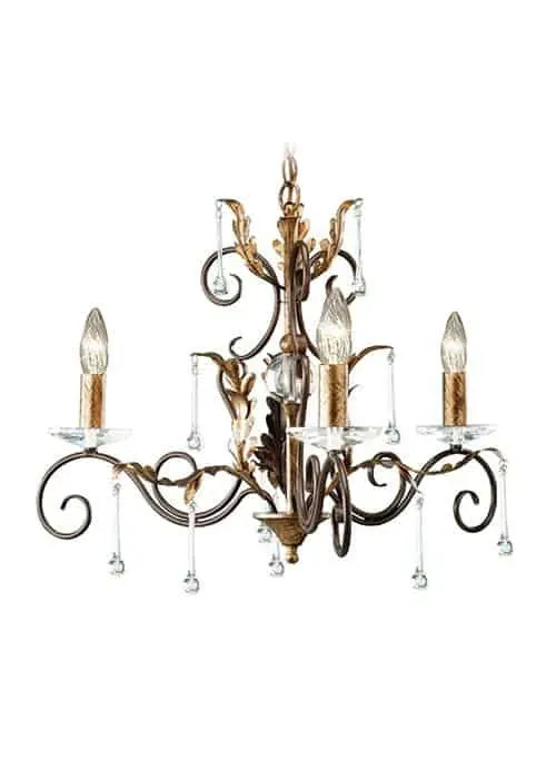 Oferta Żyrandol klasyczny metalowy brązowo-złoty 3-punktowy AML3 BRONZE z serii AMARILLI - Elstead Lighting