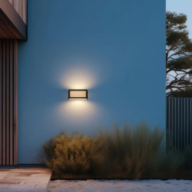 Darmowy zwrot Lampa scienna UP-DOWN LIGHT ogrodowa zewnetrzna grafitowa gora-do IP54 E500 Zambelis