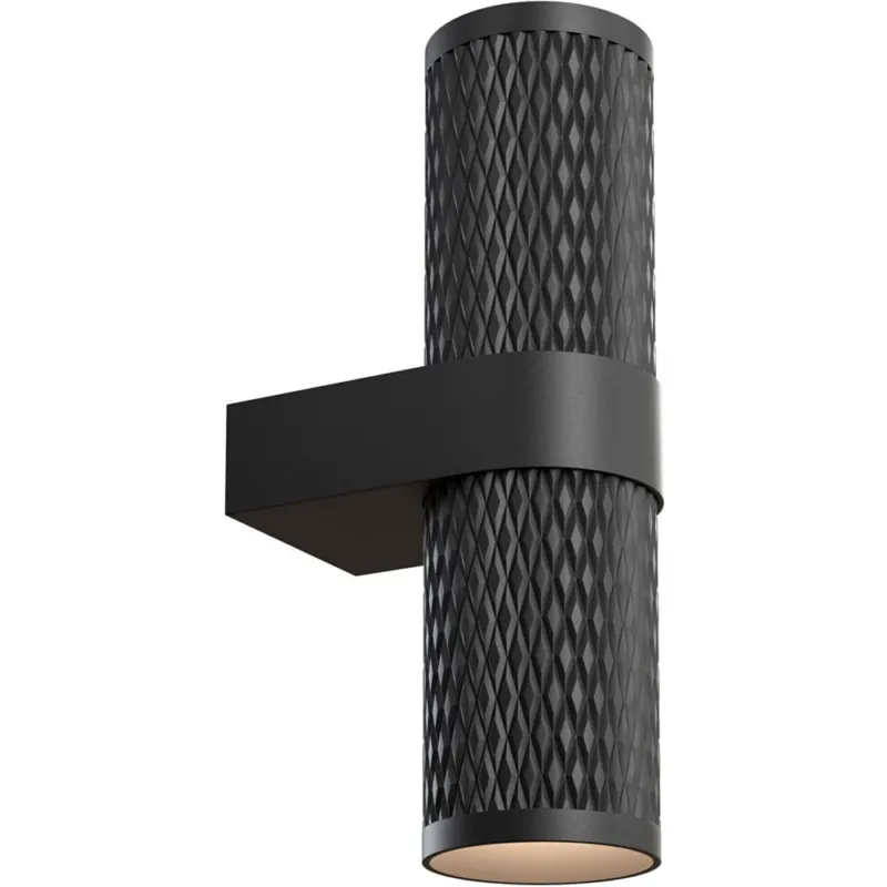 Wyjątkowa oferta Kinkiet góra-dół z dekoracyjnym kloszem Focus Design czarny Maytoni
