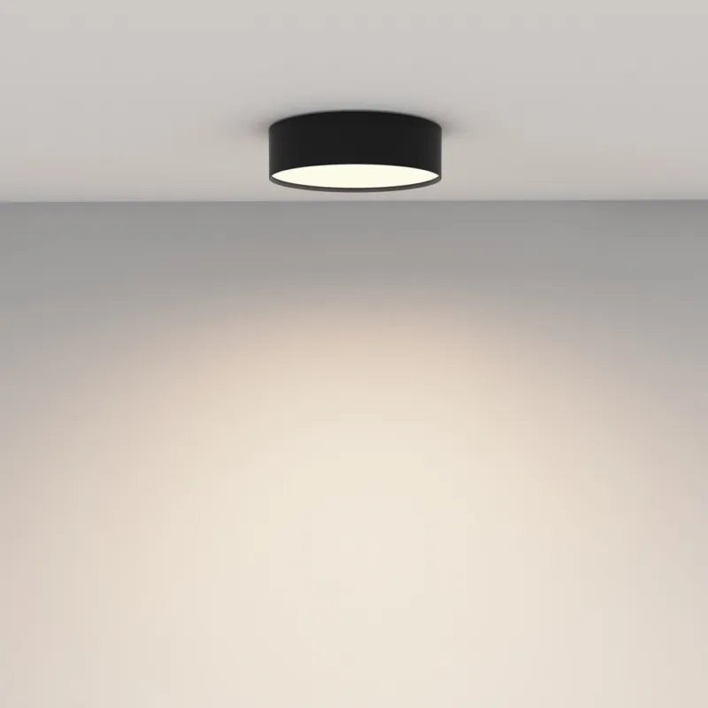 Tani Plafon okrągły Zon LED 3000K 22cm czarny Maytoni