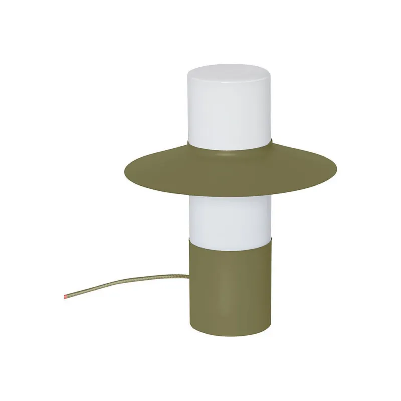 Lampa stołowa retro Caponio oliwkowa Ummo Nie przegap