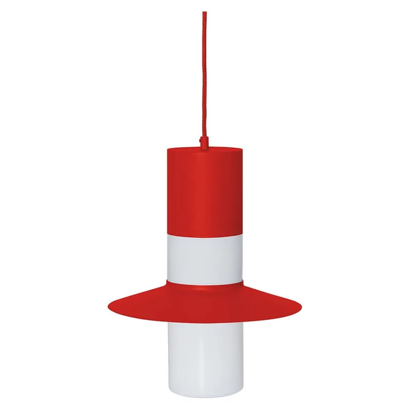 Hit cenowy Lampa wisząca retro Caponio 28cm czerwonopomarańczowa Ummo