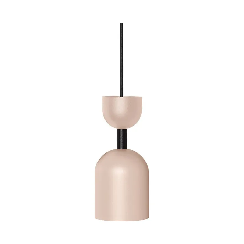 Lampa wisząca Supuru 11cm beżowa z czarną rurką Ummo Oferta limitowana