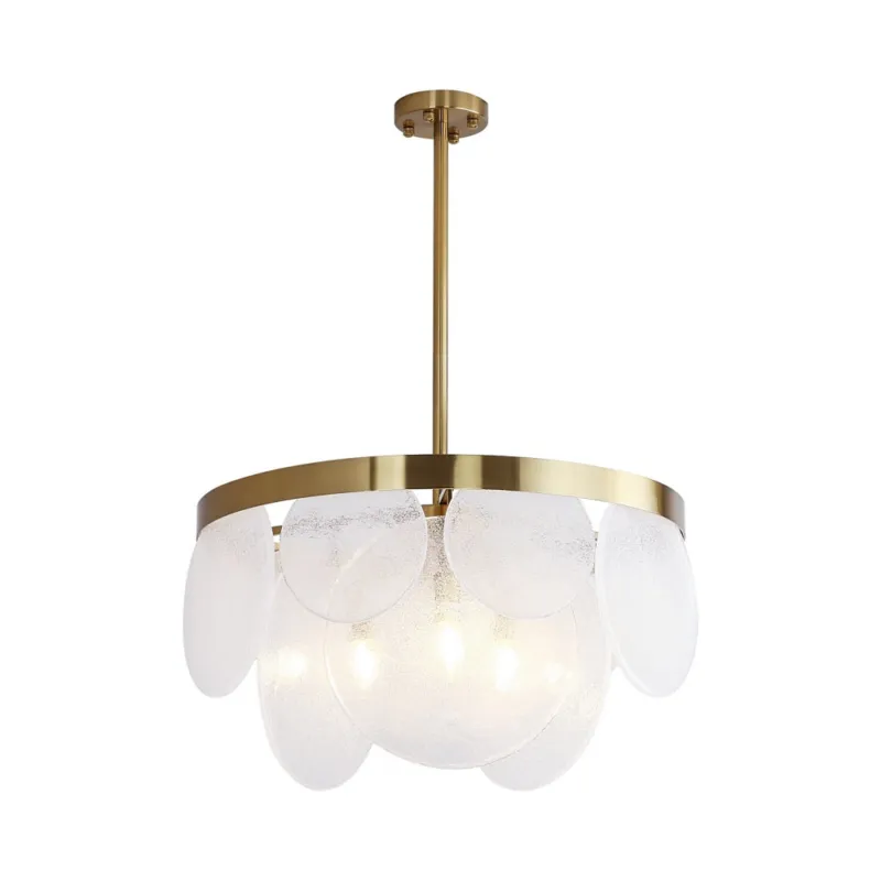 Tani Lampa sufitowa szklana glamour Aurora 60cm mosiądz Step Into Design