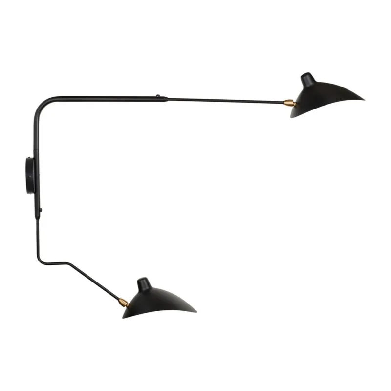 Darmowy zwrot Kinkiet podwójny na wysięgnikach Crane S 110cm czarny Step Into Design