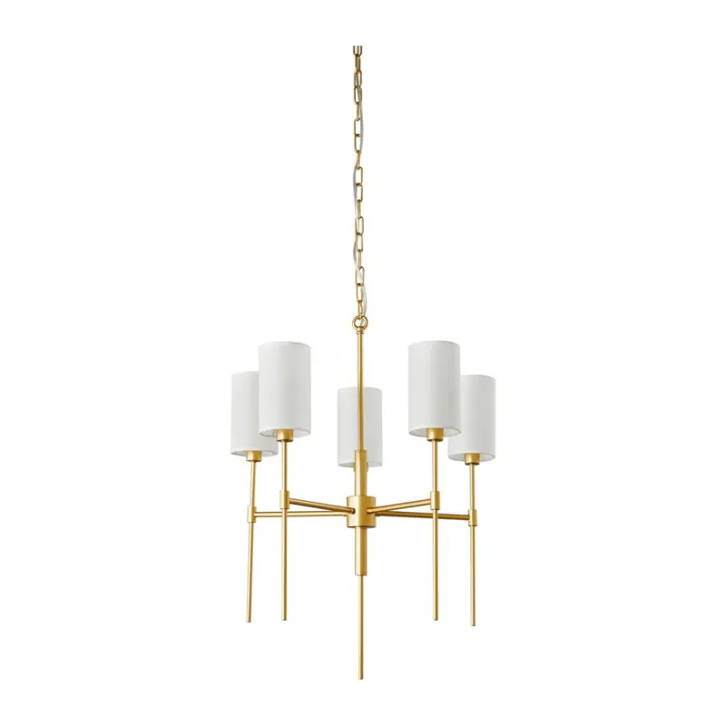 Wyprzedaż Żyrandol wiszący z abażurami hampton Darling 60cm złoty / czarny połysk Step Into Design