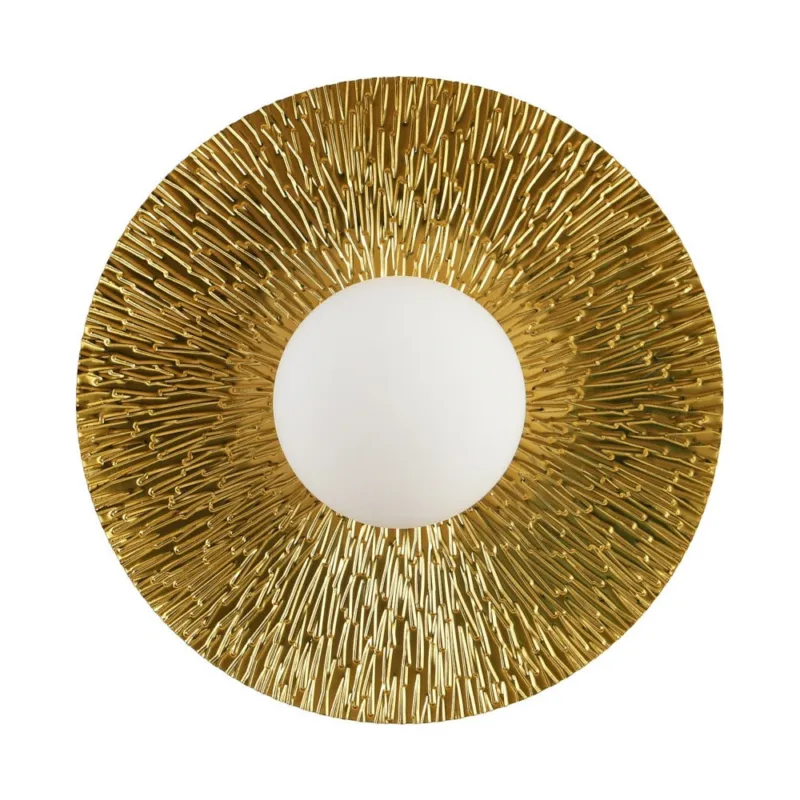 Oferta Kinkiet okrągły ze szklaną kulą Sun 40cm biało-złoty Step Into Design
