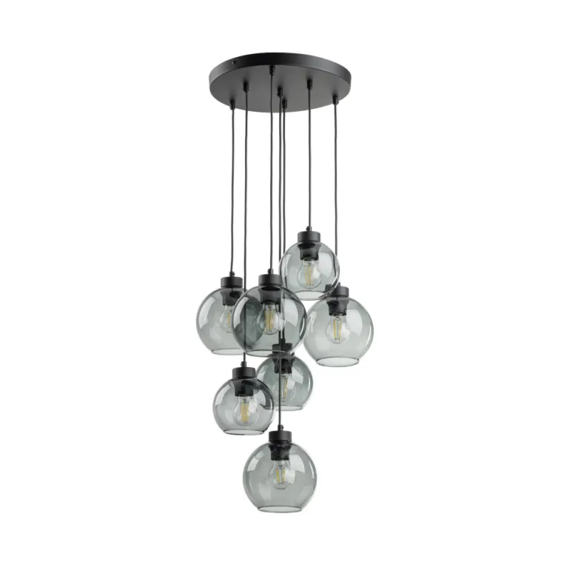 Bezpieczne zakupy Lampa wisząca szklane kule Cubus VII 49cm grafitowa TK Lighting