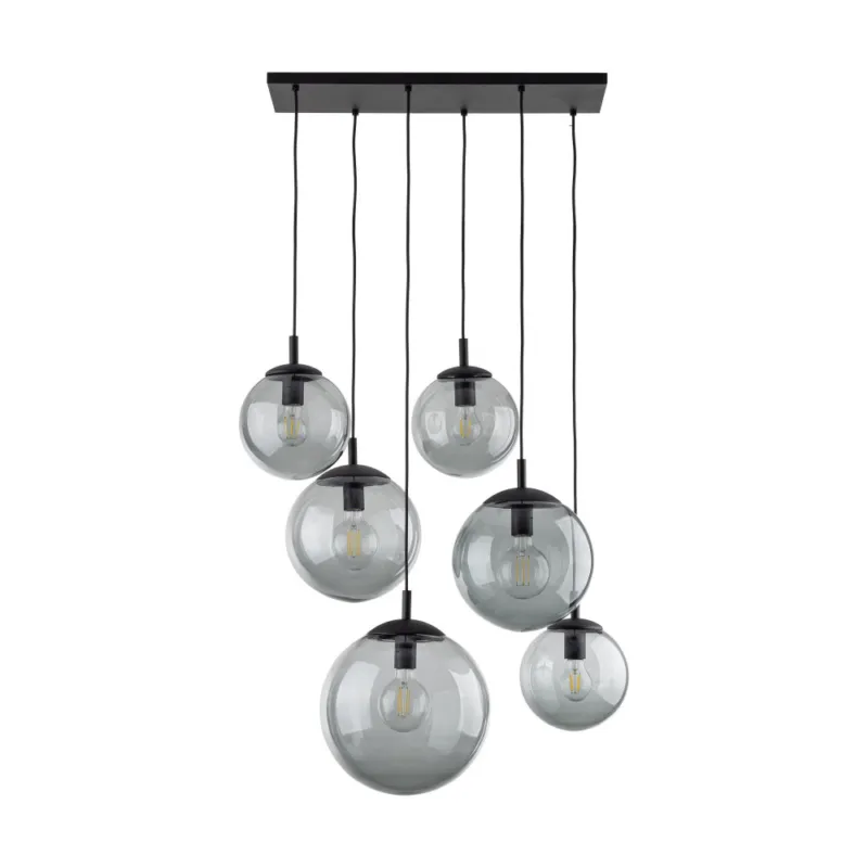 Cena promocyjna Lampa wisząca szklane kule na listwie Esme VI 77cm grafitowa TK Lighting