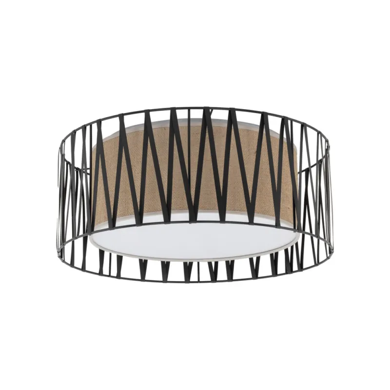 Taniej Plafon z abażurem Harmony Nature 50cm brązowy / czarny TK Lighting