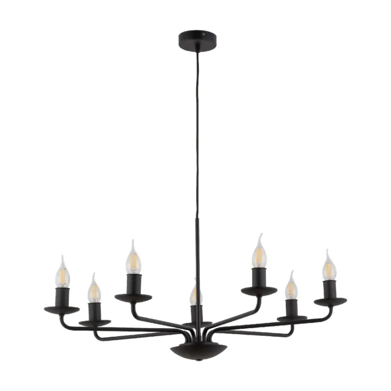 Żyrandol świecznikowy wiszący Limal VII 72cm czarny TK Lighting Sprawdź teraz