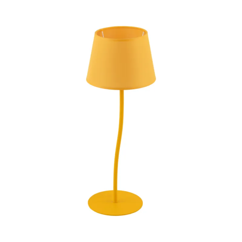 Bezpieczna płatność Lampa stołowa na szafkę nocną Nicola żółta TK Lighting